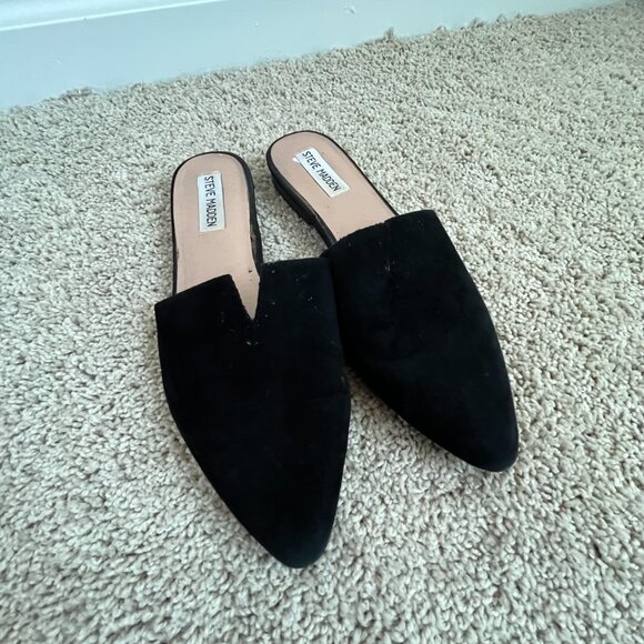 Steve Madden black pointed toe flats 9 - Picture 2 of 6